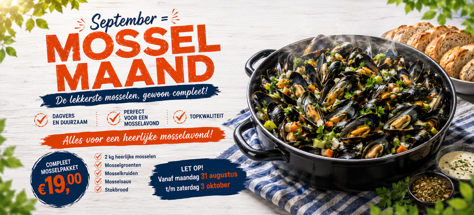 Septembermaand is Mosselmaand