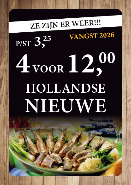Vanaf heden verkrijgbaar: Hollandse Nieuwe !! 