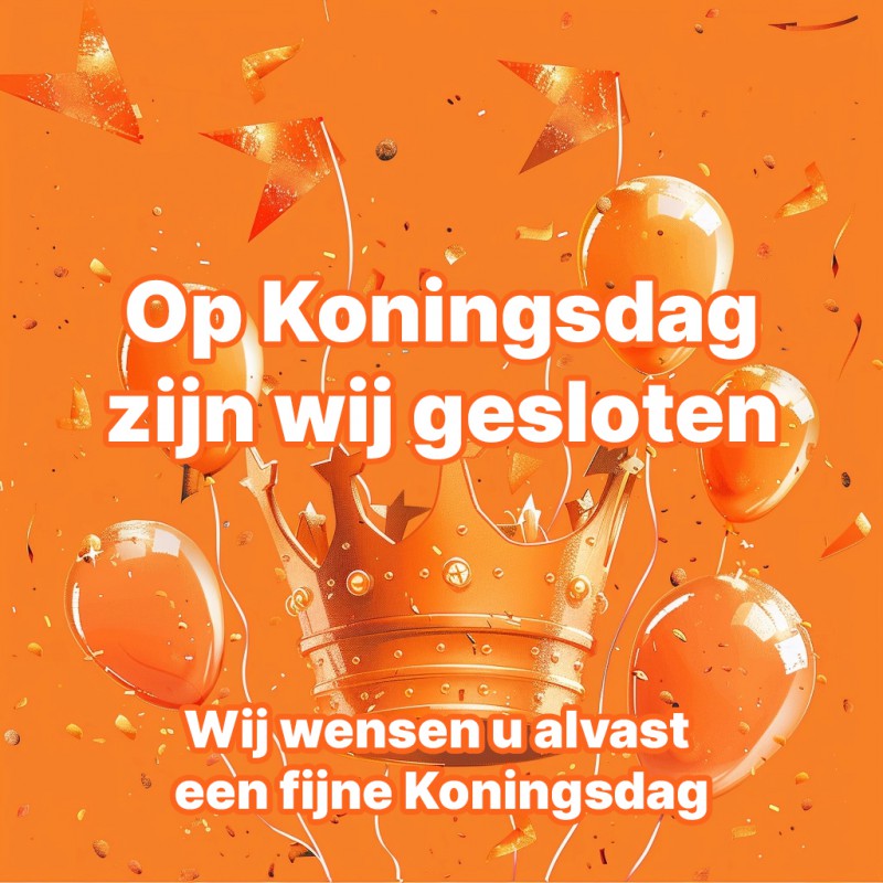 Op Koningsdag zijn we gesloten