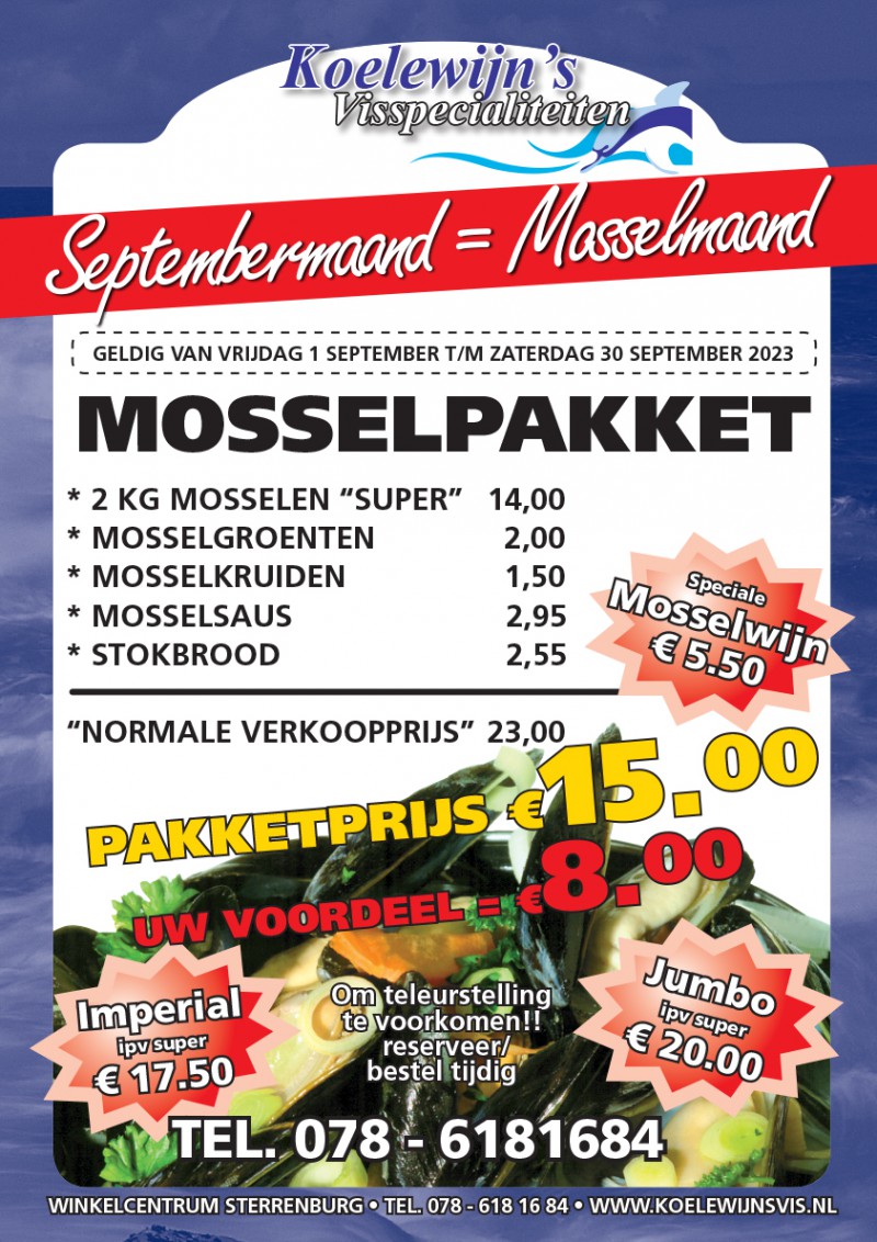 Septembermaand is Mosselmaand